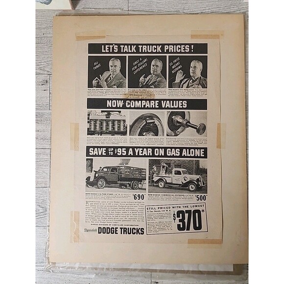 7 Vintage STUDEBAKER BILL VUKOVICH DODGE BUICK Ads Art Print Clippings Lot 1930s - Picture 5 of 8